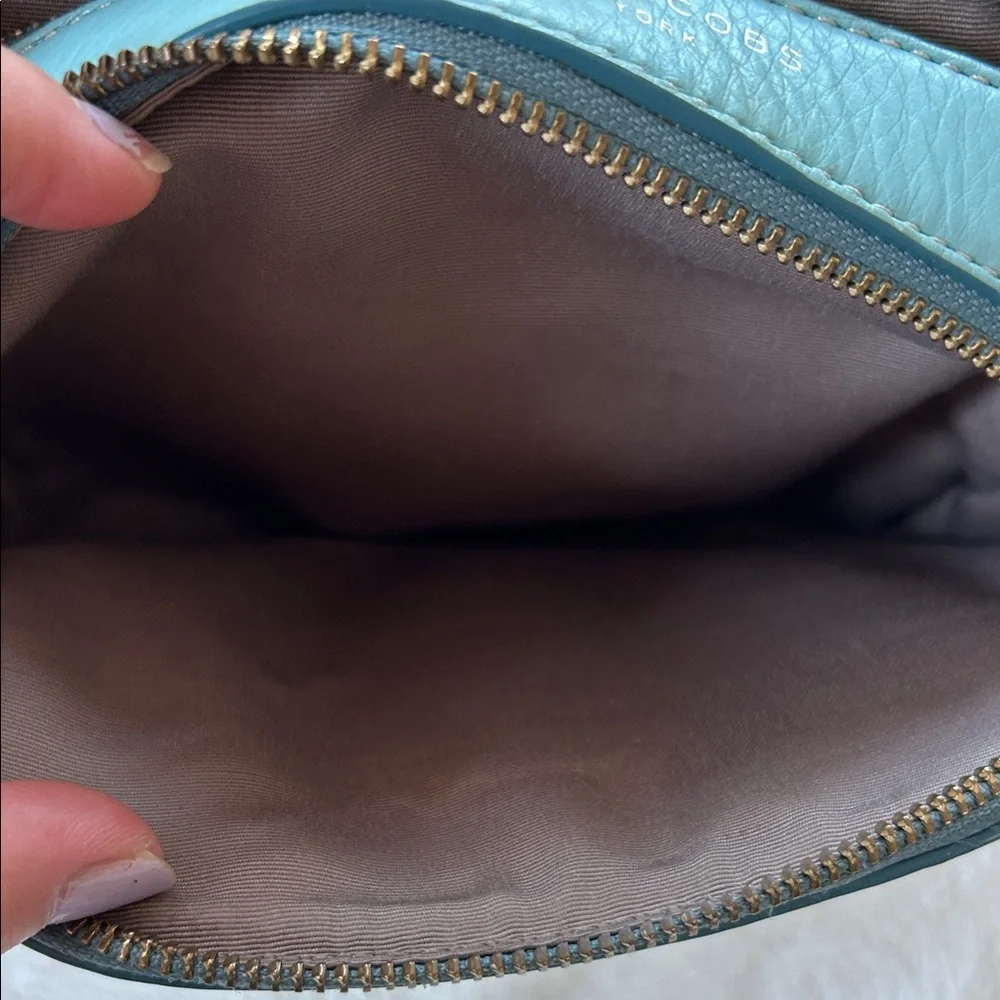 EUC Marc Jacobs Teal Leather duo-zipper Crossbody Bag - Picture 8 of 9